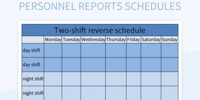 Contoh Jadwal Kerja 2 Shift 3 Orang